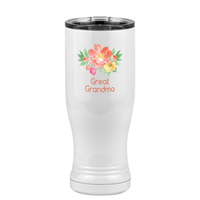 Thumbnail for Personalized Flowers Pilsner Tumbler (14 oz) - Great Grandma - Right View
