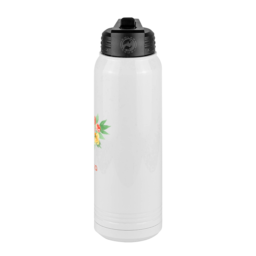 Personalized Flowers Water Bottle (30 oz) - Great Grandma - Right View