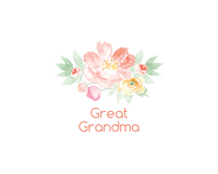 Thumbnail for Personalized Flowers Water Bottle (30 oz) - Great Grandma - Graphic View