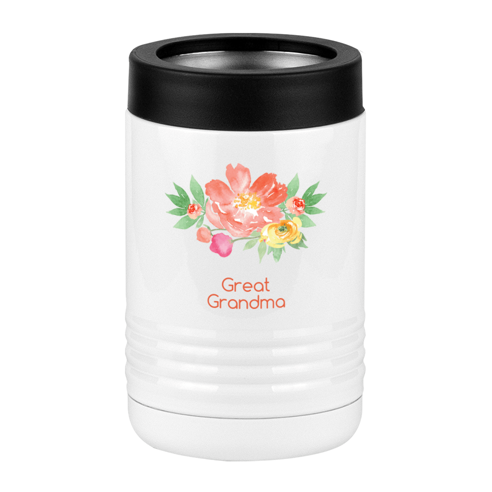 Personalized Flowers Beverage Holder - Great Grandma - Left View