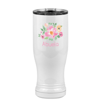 Thumbnail for Personalized Flowers Pilsner Tumbler (14 oz) - Abuela - Right View