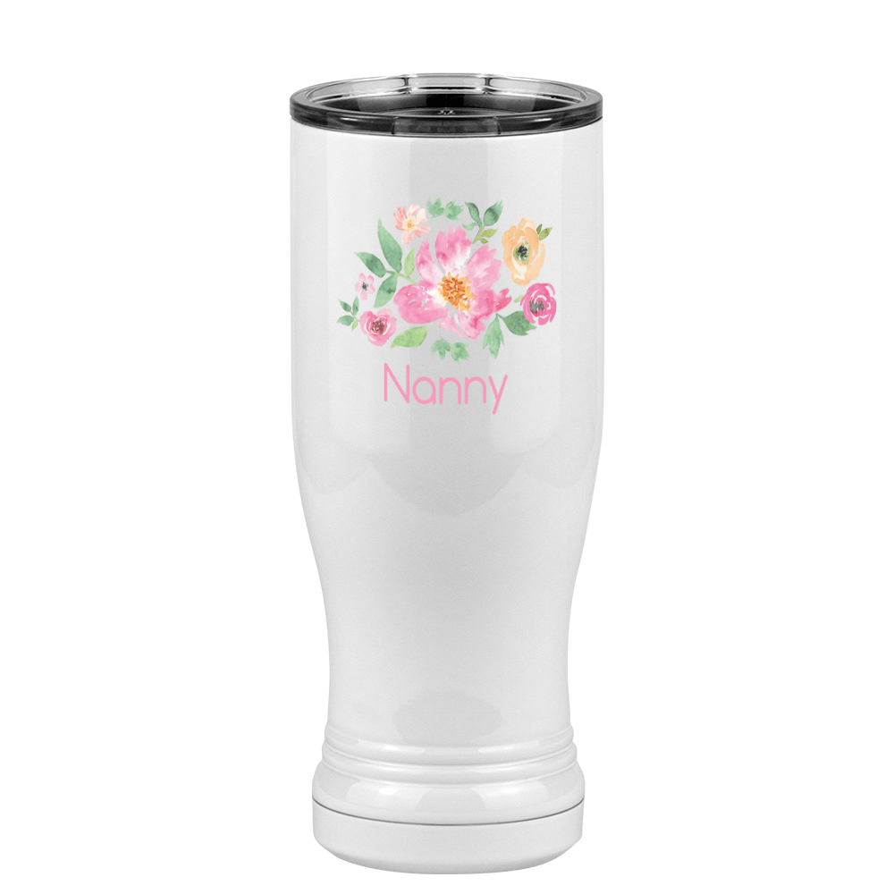 Personalized Flowers Pilsner Tumbler (14 oz) - Nanny - Right View