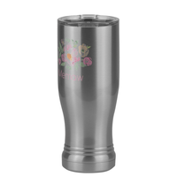 Thumbnail for Personalized Flowers Pilsner Tumbler (14 oz) - Memaw - Front Left View