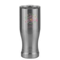 Thumbnail for Personalized Flowers Pilsner Tumbler (14 oz) - Lola - Left View