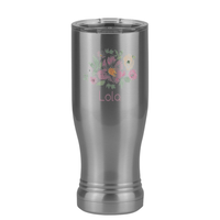 Thumbnail for Personalized Flowers Pilsner Tumbler (14 oz) - Lola - Right View