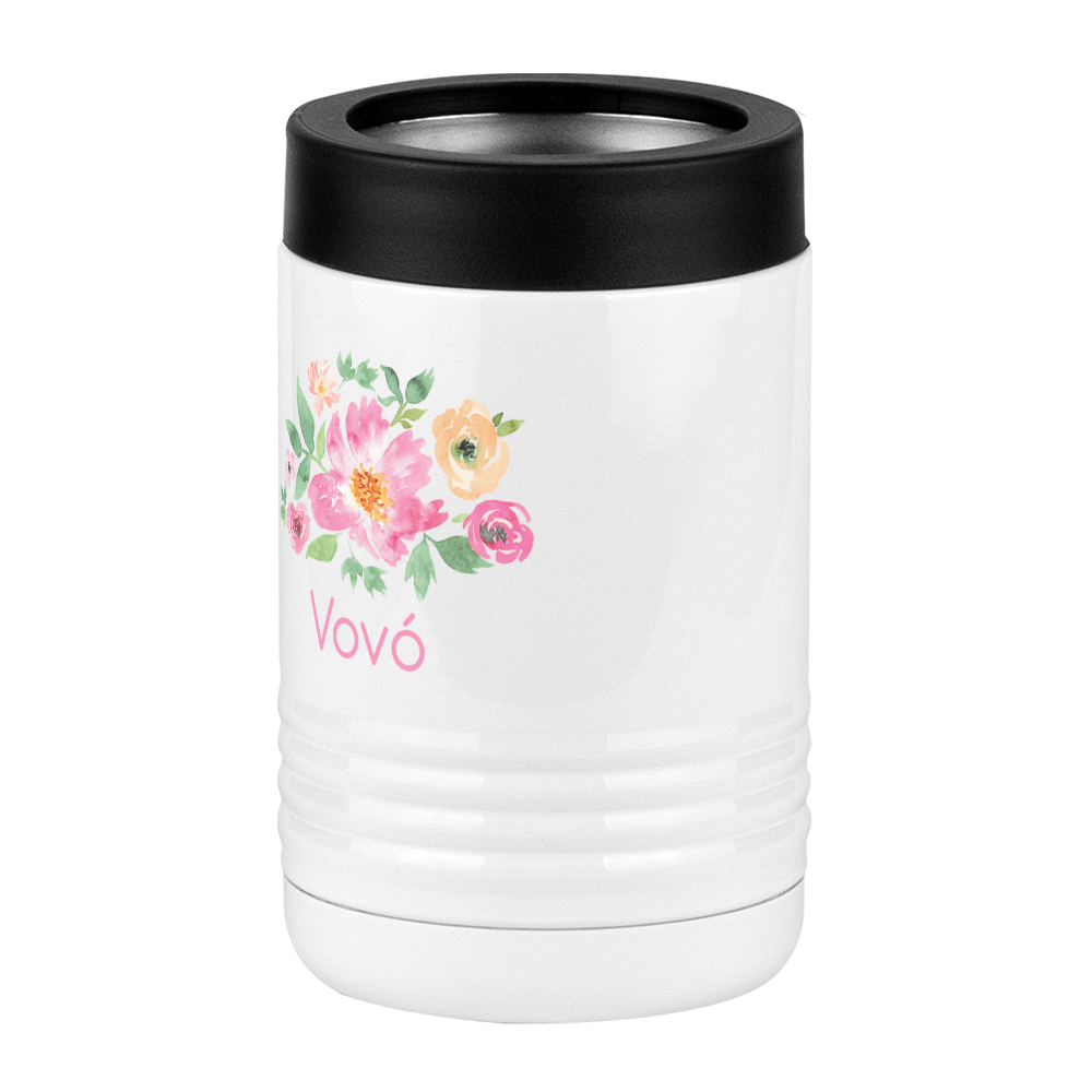 Personalized Flowers Beverage Holder - Vovó - Front Left View
