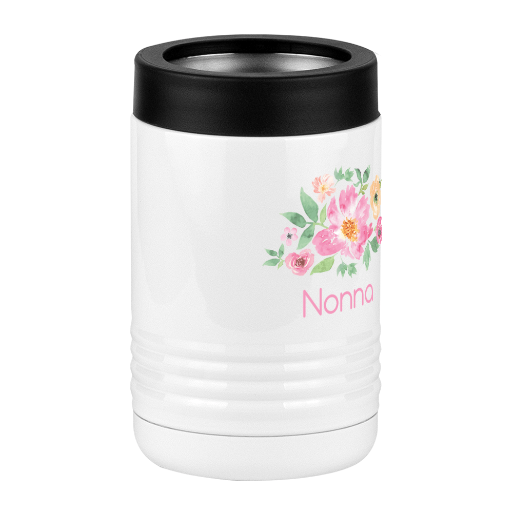 Personalized Flowers Beverage Holder - Nonna - Front Right View