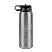 Thumbnail for Personalized Flowers Water Bottle (30 oz) - Oma - Front View