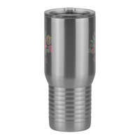 Thumbnail for Personalized Flowers Travel Coffee Mug Tumbler with Handle (20 oz) - Nonna - Front View