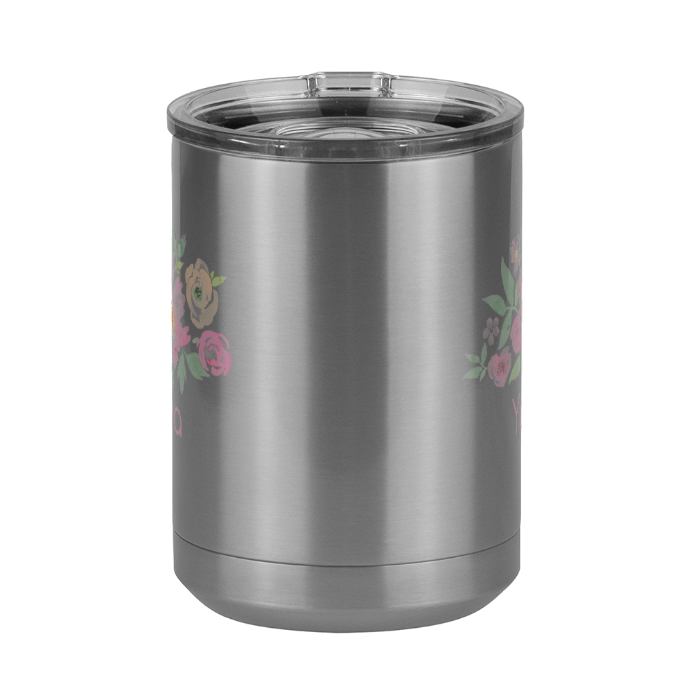 Personalized Flowers Coffee Mug Tumbler with Handle (15 oz) - Yaya - Front View