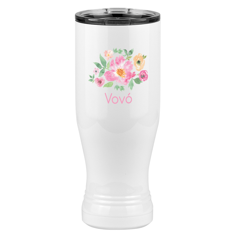 Personalized Flowers Pilsner Tumbler (20 oz) - Vovó - Right View