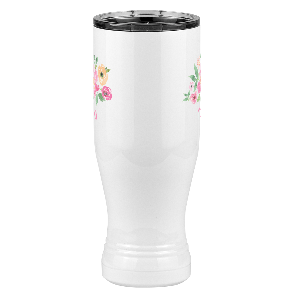 Personalized Flowers Pilsner Tumbler (20 oz) - Yaya - Front View