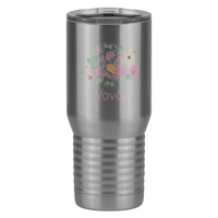 Thumbnail for Personalized Flowers Tall Travel Tumbler (20 oz) - Vovó - Left View