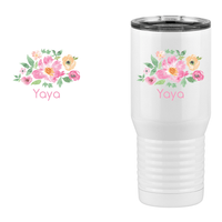 Thumbnail for Personalized Flowers Tall Travel Tumbler (20 oz) - Yaya - Design View