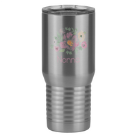 Thumbnail for Personalized Flowers Tall Travel Tumbler (20 oz) - Nonna - Left View