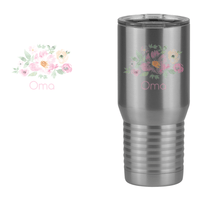 Thumbnail for Personalized Flowers Tall Travel Tumbler (20 oz) - Oma - Design View