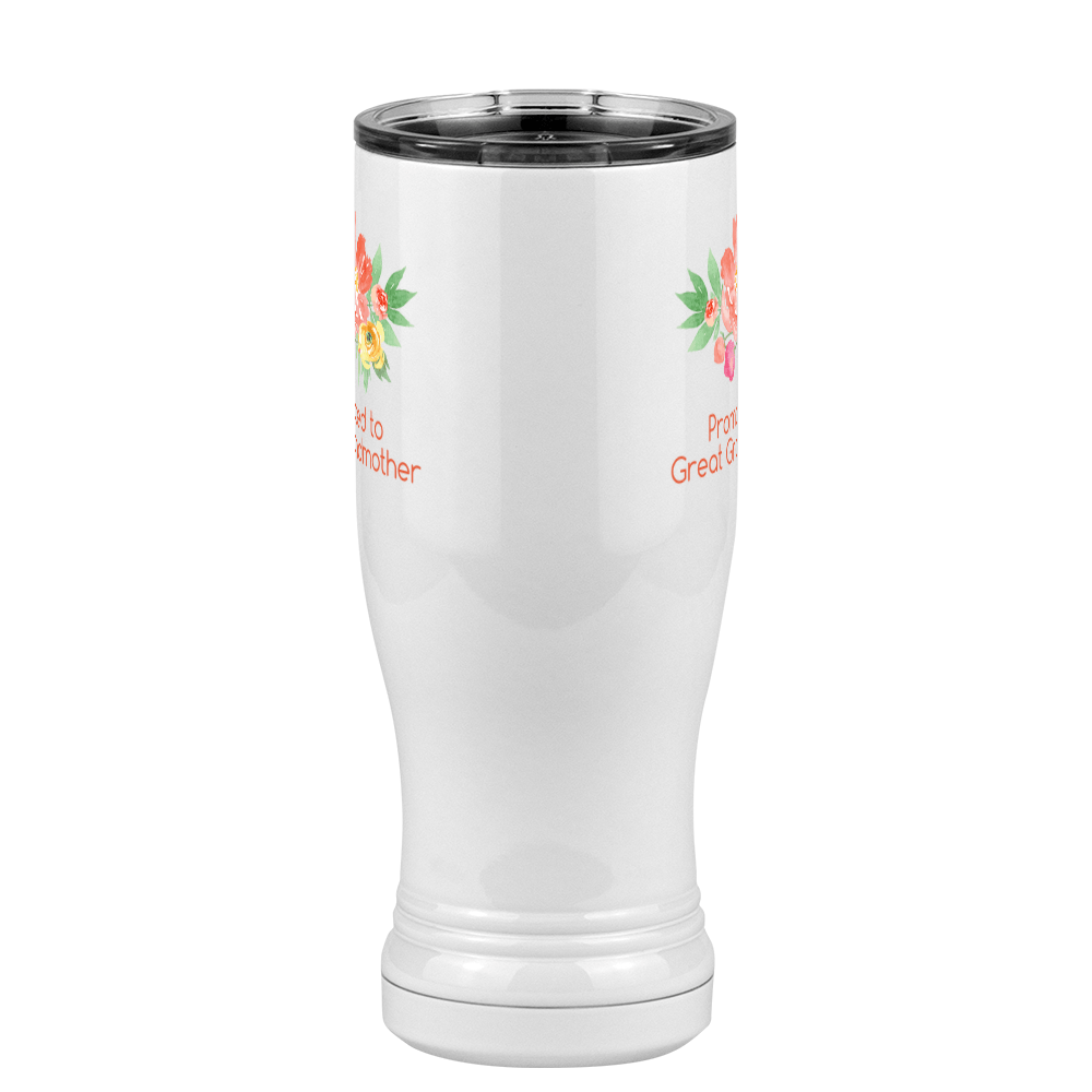 Personalized Flowers Pilsner Tumbler (14 oz) - Multi-Line - Front View