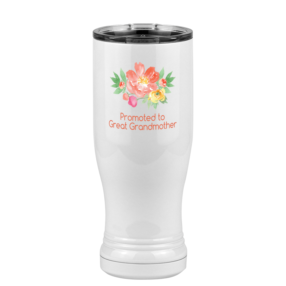 Personalized Flowers Pilsner Tumbler (14 oz) - Multi-Line - Right View