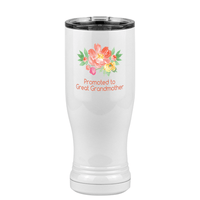 Thumbnail for Personalized Flowers Pilsner Tumbler (14 oz) - Multi-Line - Right View
