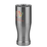 Thumbnail for Personalized Flowers Pilsner Tumbler (14 oz) - Multi-Line - Front Left View