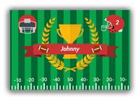 Thumbnail for Personalized Football Canvas Wrap & Photo Print III - Green Background - Front View