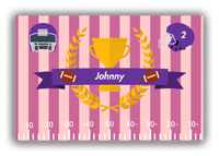 Thumbnail for Personalized Football Canvas Wrap & Photo Print III - Pink Background - Front View