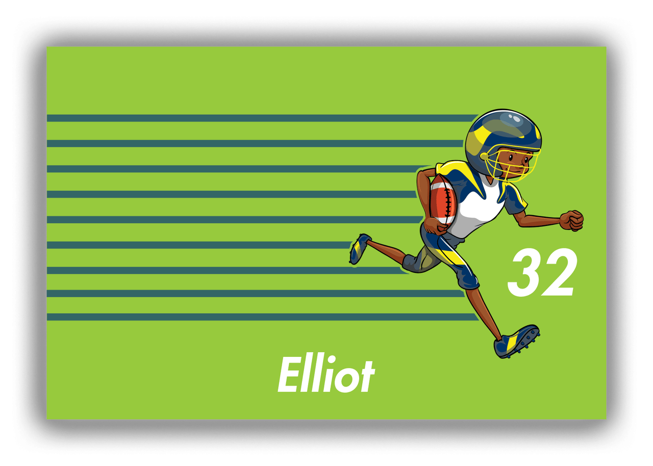 Personalized Football Canvas Wrap & Photo Print VI - Green Background - Football Player III - Front View