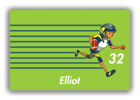 Thumbnail for Personalized Football Canvas Wrap & Photo Print VI - Green Background - Football Player IV - Front View