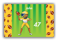 Thumbnail for Personalized Football Canvas Wrap & Photo Print IX - Green Background - Football Player IV - Front View