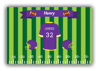 Thumbnail for Personalized Football Canvas Wrap & Photo Print XIII - Green Background - Uniform Front - Front View