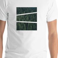 Thumbnail for Forest Trees T-Shirt - White - Shirt Close-Up View