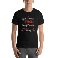Thumbnail for Personalized Forklift Operator T-Shirt - Black - Shirt View