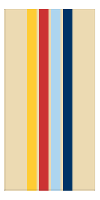Thumbnail for Personalized Four Stripes Beach Towel - Tan Background - Front View