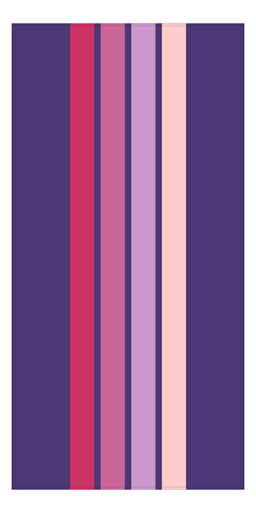 Personalized Four Stripes Beach Towel - Purple Background - Front View