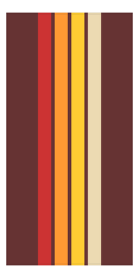 Thumbnail for Personalized Four Stripes Beach Towel - Brown Background - Front View
