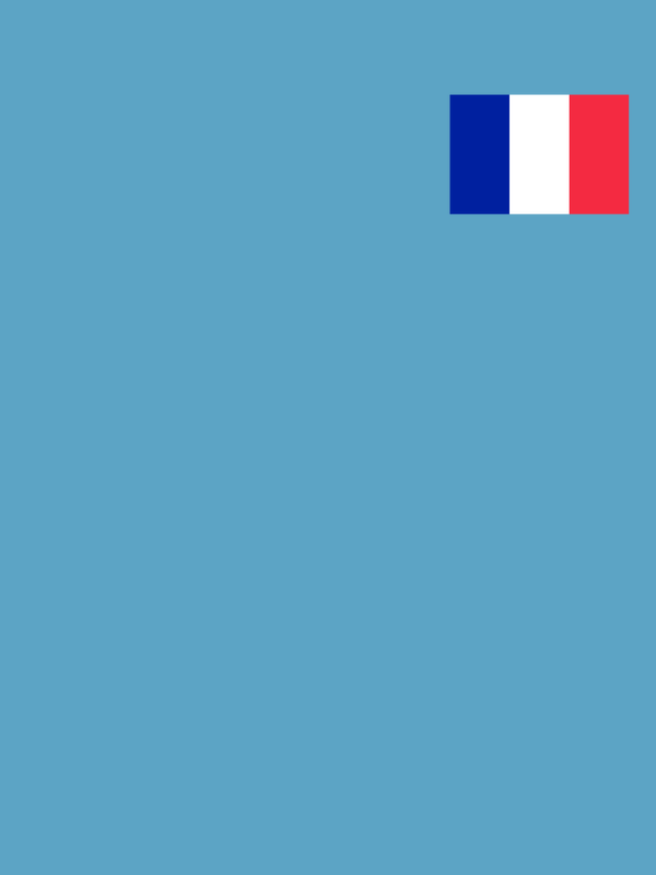 France Flag T-Shirt - Ocean Blue - Decorate View