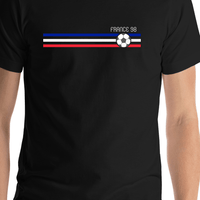 Thumbnail for Personalized France 1998 World Cup Soccer T-Shirt - Black - Shirt Close-Up View