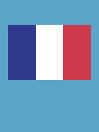 Thumbnail for France Flag T-Shirt - Ocean Blue - Decorate View