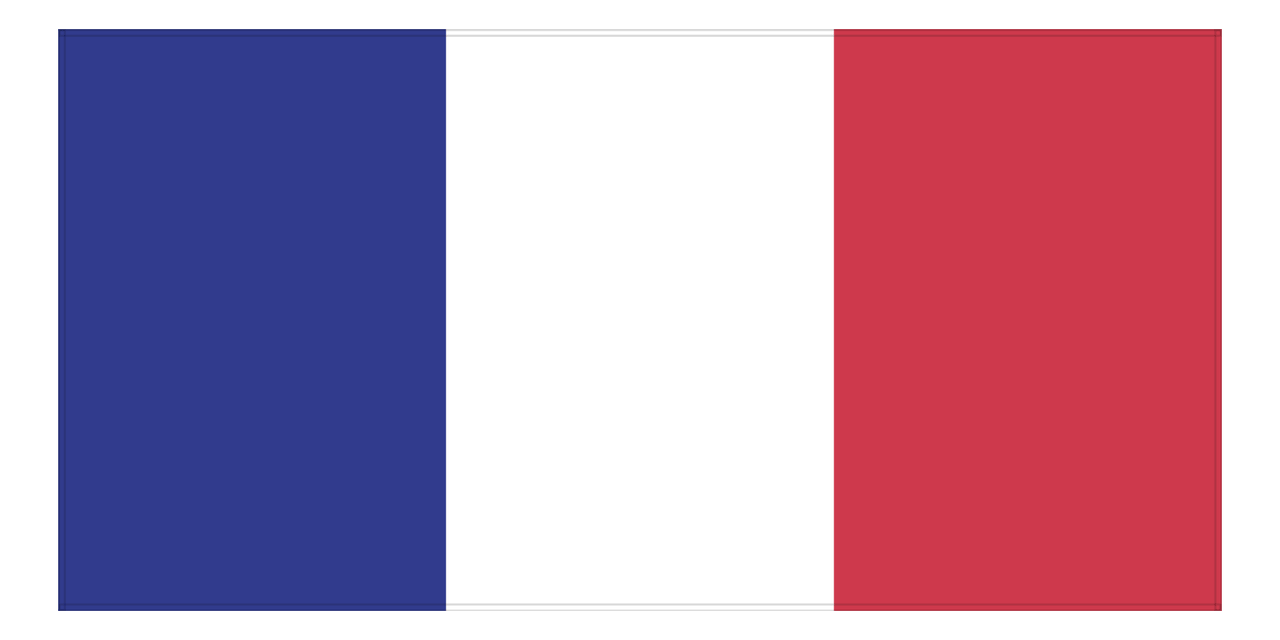 France Flag Beach Towel - Front View