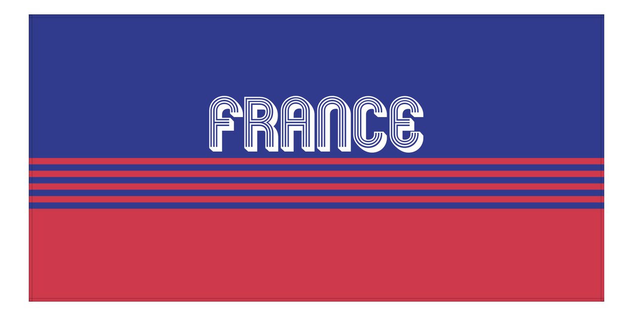 Personalized France Beach Towel - Front View