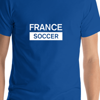 Thumbnail for France Soccer T-Shirt - Blue - Shirt Close-Up View
