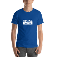 Thumbnail for France Soccer T-Shirt - Blue - Shirt View