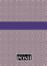 Thumbnail for Personalized Fret Journal - Indigo and Lilac - Circle Ribbon Nameplate - Back View