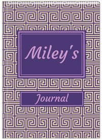 Thumbnail for Personalized Fret Journal - Indigo and Lilac - Rectangle Nameplate - Front View