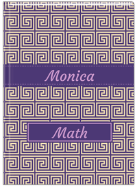 Thumbnail for Personalized Fret Journal - Indigo and Lilac - Ribbon Nameplate - Front View