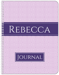 Thumbnail for Personalized Fret Notebook - Lilac and Indigo - Ribbon Nameplate - Front View