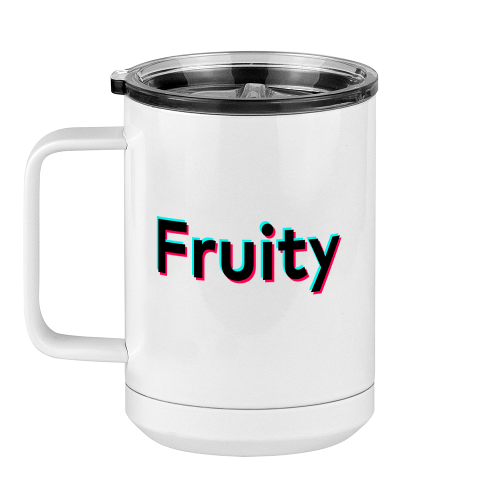 Fruity Coffee Mug Tumbler with Handle (15 oz) - TikTok Trends - Left View