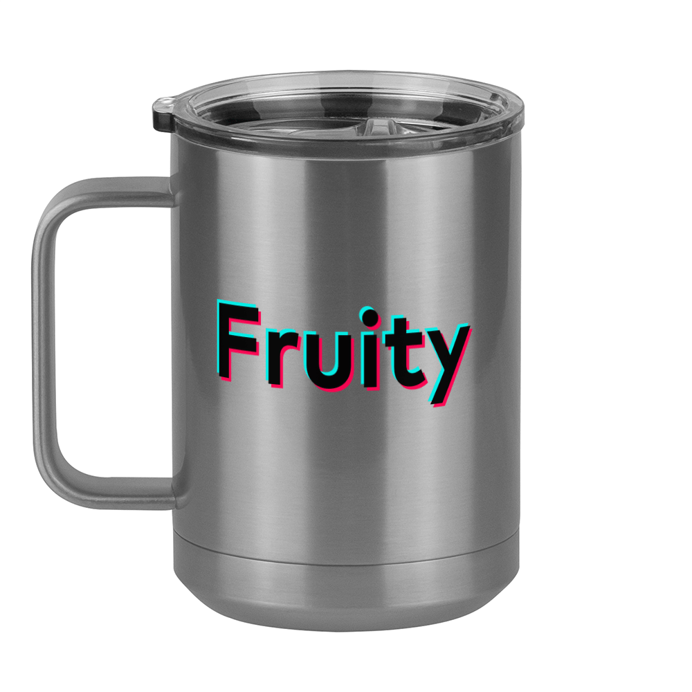 Fruity Coffee Mug Tumbler with Handle (15 oz) - TikTok Trends - Left View