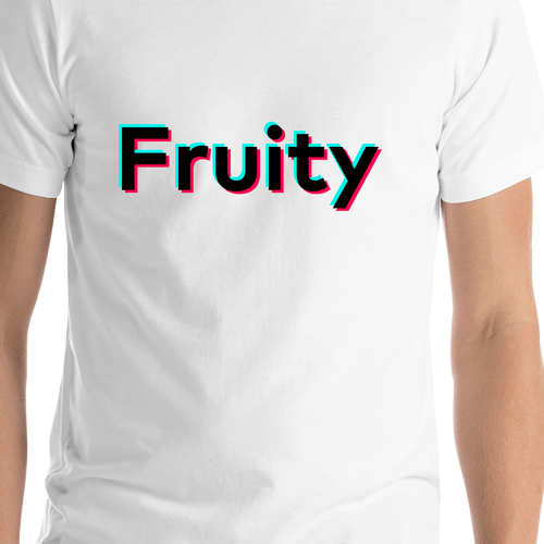 Fruity T-Shirt - White - TikTok Trends - Shirt Close-Up View