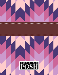 Thumbnail for Personalized Funky Arrows Notebook - Purple and Brown - Ribbon Nameplate - Back View